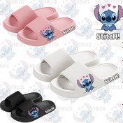 Resim Disney Stitch Karikatür Stili Kadınlar EVA Kalın Tabanlı Terlikler Açık Burunlu Nefes Alabilen Yumuşak Dayanıklı Taban Kayma Önleyici Plaj Sandaletleri Çift Modeli, Kaymaz, Rahat, Moda, Ev Dış Mekan Moda Terlikleri 