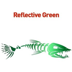 Resim Yansıtıcı Yeşil-s 21cmx71cm-sağ-büyük Balık Kılçığı lar Tekne Vücut Cruise Etiket Duvar Vinil Kapakları Gemi Eti 