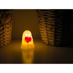 Resim multiogz Sevimli Hayalet Gece Lambası Dekoratif LED Işıklı Masa Lambası – Hediye ve Süs Eşyası 