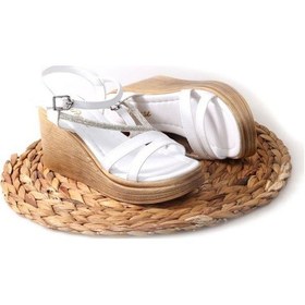 Resim Papuçcity Sprs 02829 Dolgu Taban Kadın Sandalet 001 