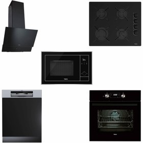 Resim TEKA Siyah Cam Ankastre Set (5' Li Set) 