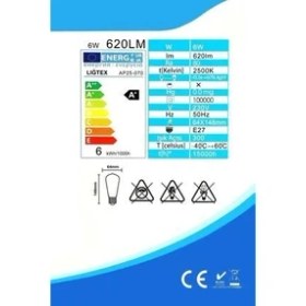 Resim Begüsa Rustik LED Sarı Ampul 4W E27 