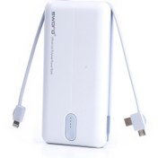 Resim SWORD 10000 mah Kendinden Kablolu Powerbank (micro\u002Ftype-c\u002Fiphone) White & Gray 