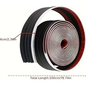 Resim Globalbloom 78.74 İnch Çizilmez Araç Şeridi 2 Metre Tüm Araç Modelleri İçin Yan Koruma Ve Dekorasyon 