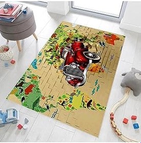 Resim Rovigo Home Dijital Baskı Yıkanabilir Kaymaz Taban Çocuk Halısı RVG4110 80x150 cm 