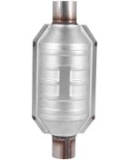 Resim Giriş/çıkış Evrensel Katalitik Konvertör, O2 Bağlantı Noktası Ve Isı Kalkanı İle 53004 Araba Paslanmaz Çelik Katalitik Konvertör Yurt Dışından 