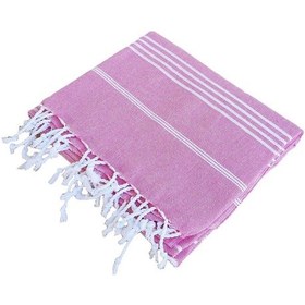 Resim Sultan Peştemal Havlu 100 Pamuklu Deniz Plaj Banyo Peştemali 100x180 Cm Pembe 