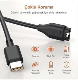 Resim Fenix 5X Plus Manyetik Type-C Şarj/Veri Kablosu, Standart, 87006216, Siyah, Erkek 