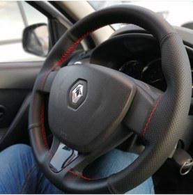 Resim Renault Symbol Düz Noktalı Deri Direksiyon Kılıfı 