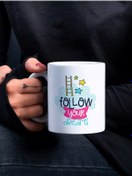 Resim Eylül Design Renkli Lettering Serisi Özel Tasarım Baskılı Kupa Bardak Eğlenceli Kupa Bardak Kahve Bardağı 