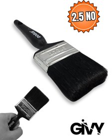 Resim GİVY Plastik Saplı Yağlı Boya Fırçası 2,5 No || 6,5 cm Kestirme Fırça No 2,5 