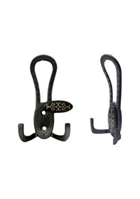 Resim Siyah Desenli Vestiyer Portmanto 3 Adet Askılık Metal Siyah 