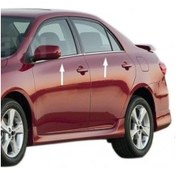 Resim Toyota Corolla Uyumlu 2007-2013 Krom Cam Çıtası 4 Parça Paslanmaz Çelik 