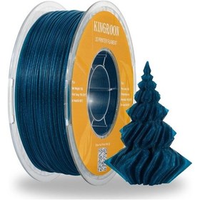 Resim Twinkling Pla Filament Simli Mavi Galaksi / Yıldızlı Gökyüzü Tonu 1.75mm 1 Kg Işıltılı Filament 