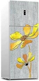 Resim Buzdolabı Sticker Kaplama Dolap Kaplama Etiketi Sarı Peri Çiçek 