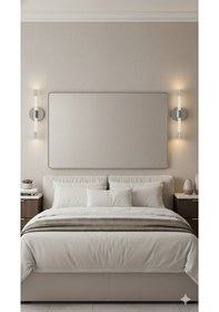 Resim Bhbackhome Bubbleflux Şık Tasarım Modern Ledli Aplik 40 Cm Elektrikli Kumandalı Gümüş 