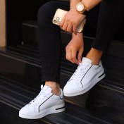 Resim Sail Lakers - Beyaz Deri Bağcıklı Erkek Sneaker 