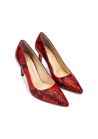 Resim Tamer Tanca Kadın Hakiki Deri Kırmızı Topuklu Ayakkabı 1027 1001 Bn Ayk Sk24-25 Kırmızı Yln Kırmızı 