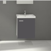 Resim Denko Terra 50 Cm Mdf Antrasit Gri Banyo Dolabı Alt Modül, Lavabo 