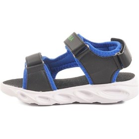Resim Siyah Saks Cırtlı Işıklı Erkek Çocuk Spor Sandalet 018125 P Siyah-saks 