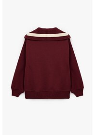 Resim Koton Kadın Baskılı Sweatshirt Bordo 