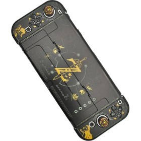 Resim Jingyi Nintendo Switch OLED Modeli ile Uyumlu Çevirmeli Tip Kılıf Switch OLED ve Joy Con Denetleyicisi Için Sert Pc Kapağı 2 Başparmak Kavrama Kapaklı Koruyucu Kılıf (Yurt Dışından) 