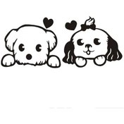 Resim Köpek Oto Motor Laptop Duvar Folyo Sticker 30 X 12 Cm 