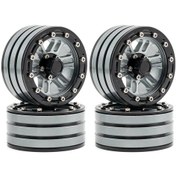 Resim Vkemall 1/10 Rc Araçlar İçin 4 Adet Titanyum Renkli Alüminyum Jant Seti - Scx10, D90, Wraith Uyumlu 