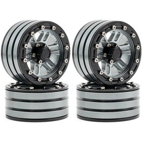 Resim Vkemall 1/10 Rc Araçlar İçin 4 Adet Titanyum Renkli Alüminyum Jant Seti - Scx10, D90, Wraith Uyumlu 
