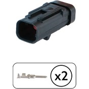 Resim TE Connectivity Dişi Konnektör 2 Pin Kablosuz 
