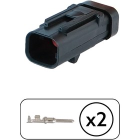 Resim TE Connectivity Dişi Konnektör 2 Pin Kablosuz 