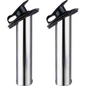 Resim VintageVo Balıkçı Çubuk Tutucu Paslanmaz Çelik Gömülü Balıkçı Çubuk Tutucu Deniz Tekne Aksesuarları, 90 Derece, 2 Pcs (Yurt Dışından) 