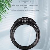 Resim 4-Digit Kombinasyon Anti-Hırsızlık Bisiklet Kilidi - Taşınabilir, Kompakt, Anahtarsız Alaşım Silindir, Dağ Bisikletleri, İş Bisikletleri ve Cross-Country Sürüş Ekipmanları İçin, Bisiklet Güvenlik | Modern Bisiklet Kilidi | Dayanıklı Bisiklet Kilidi 