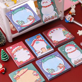 Resim 6 adet Noel Not Defterleri ile 300 sayfa, Öğrenciler ve Ofis Notları için İdeal, Noel Baba Tasarımı ile. 