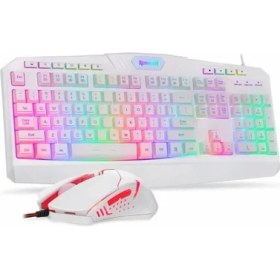 Resim Redragon S101 Kablolu Oyun Klavyesi ve Faresi White 