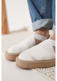 Resim Rosa Kadın Beyaz Espadril Ayakkabı Beyaz 