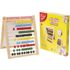 Resim Bu-Bu Ahşap Abaküs 24x20 CM Siyah Tahtalı Aa0003 