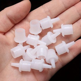 Resim 10 adet/20 adet Evrensel Kirpik Tutkalı Şişesi Yedek Şişe Ağız Başlığı Uzatılmış Tutkal Anti-tıkanıklık Kirpik Uzatma Aracı 