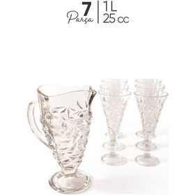 Resim Mest La Rose 7 Parça Sürahili Su Bardağı Takımı - Sofranızın Gözdesi Şeffaf 