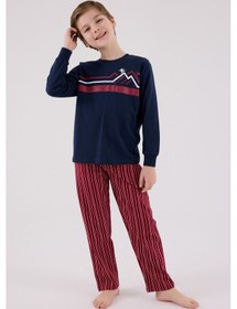 Resim Rolypoly Erkek Çocuk Lacivert Pijama Takımı Rp3648-c-v2 