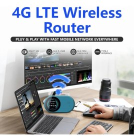 Resim Plentiful 4G LTE Mobil Sim Kart Girişli Wifi 6 Router 3000MAH Taşınabilir Hotspot Modem(Kayıtlı) 