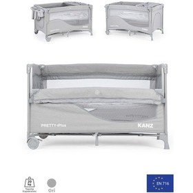 Resim Pretty Plus Anne Yanı & Oyun Parkı Park Yatak Gri 