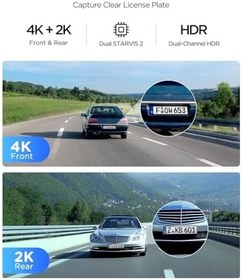 Resim Viofo A329S 2 Kameralı Ön+Arka 4K 60FPS+2K Wi-Fi 6 HDR STARVIS 2 Sensör GPS'li SSD Destekli Araç Kamerası | 4K Ön + 2K Arka, Çift STARVIS 2 Sensör, Düşük Işık Netliği, Güç Tasarruflu Park Modu, GPS ve 4 TB'a Kadar SSD Desteği 