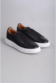 Resim SEÇ KUNDURA SEÇ 2501 HAKİKİ DERİ ERKEK SNEAKERS AYAKKABI SİYAH 
