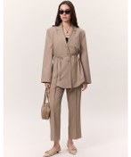 Resim Manuka Çima Dikişli Kumaş Pantolon Camel Camel 