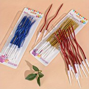 Resim Vintage Eğri Mum Süslemeleri - Şık Doğum Günü, Düğün ve Parti Pasta Dekorasyonları - Elektriksiz Kullanım, Kolay Takma - Zarif Kıvrımlar Yaratır - Pastalar, Cupcake'ler ve Masa Süsleri İçin İdeal - Partiler için Dayanıklı Dekor Malzemeleri, Pasta Topper Süsleri, Detaylı Halka Tasarım 