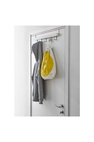Resim IKEA Duvar Askısı 5 Kancalı 60x4x8 Cm Kapı Askısı Askılık Portmanto Ahşap Beyaz Renk 