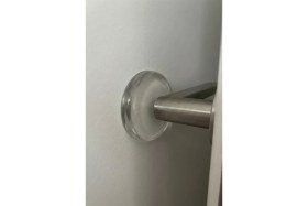 Resim Thentech 4 Adet Şeffaf Silikon Kapı Kolu Tamponu ve Duvar Koruyucu Stoper 