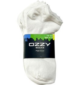 Resim Ozzy Socks 5 Çift Beyaz Renkli Pamuklu Çocuk Kısa Patik Çorap Beyaz 