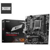 Resim MSI PRO A620M-E Sata,M2 DDR5 6800MHz Usb 3.2 Vga Hdmi Ses G.Lan AM5 mATX Anakart 